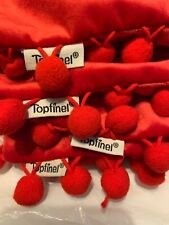 Topfinel 4 capas de almofada vermelhas acabamento Pom Pom macio luxuoso pelúcia retrô 18"  comprar usado  Enviando para Brazil