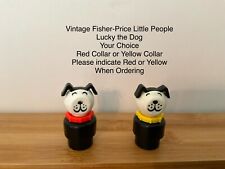 Vintage Fisher Price Little People,  Lucky The Dog, Choice-Red Or Yellow Collar for sale  Shipping to South Africa