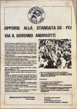 Democrazia proletaria poster usato  Torino
