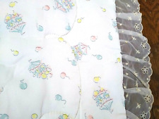 Cobertor vintage Quiltex de náilon para bebê balões redondos Merry Go renda 33 x 42 comprar usado  Enviando para Brazil