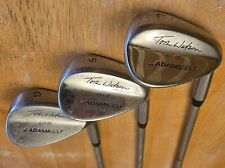Lot of 3 Golf Clubs ADAMS TOM WATSON - 52 Gap G - 56 Sand S - 60 Lob L Wedges RH for sale  Shipping to South Africa