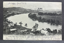 Postcard Marietta OH-Ohio, Muskingum River Scene, Aerial View 1906 for sale  Shipping to South Africa