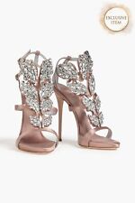 RRP€1769 GIUSEPPE ZANOTTI Satin Sandals US5 UK2 EU35 Rhinestones Strappy for sale  Shipping to South Africa