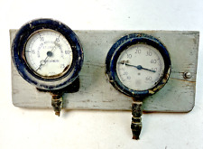 Placa de medidor de vapor industrial antiga com dois medidores de vapor comprar usado  Enviando para Brazil