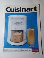 Cappuccino gelado e máquina de café expresso quente Cuisinart MANUAL ICAPP-4 comprar usado  Enviando para Brazil