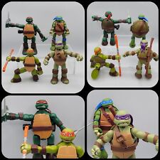 Lote de 4 figuras de acción Teenage Mutant Ninja Turtles TMNT 2012 2014 Playmates LEER* segunda mano  Embacar hacia Argentina