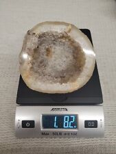 Cristal de rocha ágata meio geodo grande 4,5 polegadas de largura 1 lb 8,2 oz pedra de terra roxa comprar usado  Enviando para Brazil