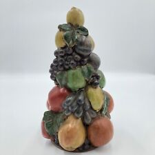 Vtg Ceramic Fruit Topiary Centerpiece Holland Mold Hand Painted 12" Signed MCM for sale  Rome