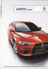 Mitsubishi Lancer Evolution 10 / 2012 catalogue brochure German Deutsch na sprzedaż  PL