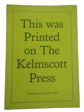 JEREMY DELLER rare signed & numbered print Kelmscott Press, used for sale  LONDON