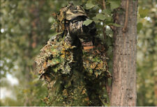 3D Hunting Tactical Camouflage Tree Leaves Camo Ghillie Suit Jacket Pants Set, used for sale  Shipping to South Africa