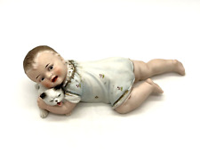 Antique Gebruder Heubach Porcelain 9.5" Piano Baby With Cat for sale  Shipping to South Africa