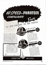 Phantom Bullet motor de controle remoto 1940 impressão anúncio arte de parede efêmera torpedo comprar usado  Enviando para Brazil