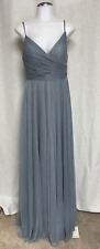 * NEW * JENNY YOO smokey blue gray formal mesh tulle skirt bottom dress sz 6 NWT for sale  Shipping to South Africa