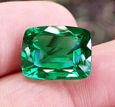 Flawless Natural 12 Ct Green Emerald Cushion Cut Loose Gemstone for sale  Shipping to South Africa