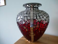 red mosaic vase for sale  KING'S LYNN