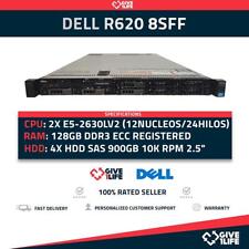 Servidor Rack DELL R620 8SFF 2x E5-2630Lv2 + 128GB RAM + H710 + 4x900GB NNM48 comprar usado  Enviando para Brazil