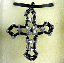 Collana con croce crocifisso girocollo perline ciondolo uomo donna Gesù Cristo usato  Rho