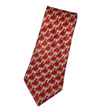 Usado, Gravata masculina ESCADA 100% seda LUXUOSO gravata vermelha Ponycycle W:3.7" em excelente estado usado  comprar usado  Enviando para Brazil