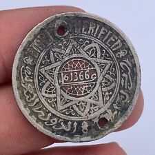 Pingente antigo raro árabe islâmico antigo berbere prata amuleto moeda marroquina comprar usado  Enviando para Brazil