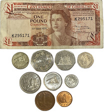 Usado, COLECCIÓN DE MONEDAS GIBRALTAR £1 - 1P - 9 MONEDAS EN TOTAL - BILLETE OPCIONAL segunda mano  Embacar hacia Argentina