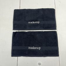 Pacote com 2 toalhas bordadas de maquiagem preta têxtil padrão comprar usado  Enviando para Brazil