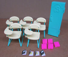 Vintage Barbie 1990 Set Of 5 School Desks Backpacks Composition Folders Locker for sale  Shipping to South Africa