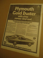 Plymouth gold duster for sale  USA