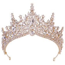 Corona de tiara grande de cristal de 8,2 cm de altura para mujer reina princesa graduación segunda mano  Embacar hacia Argentina