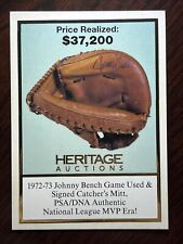 Luva usada jogo de banco Johnny 2023 Heritage Auctions National PROMO 1972-73 **LEIA, usado comprar usado  Enviando para Brazil