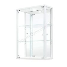 Used, Ex Display HOME Glass Display Cabinet Single Double Corner Black White Oak D for sale  Shipping to South Africa