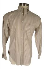 Camisa masculina de algodão manga longa listrada bronzeada Armani Black Label tamanho 39 15,5-33M, usado comprar usado  Enviando para Brazil