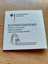 Echtheitszertifikat 2013 100 gebraucht kaufen  Uelzen