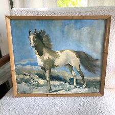 Vtg Robert Wesley Amick Framed Print “Freedom” Horse Stallion Wall Art  for sale  Shipping to South Africa