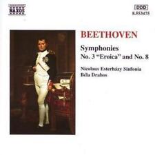 Ludwig van Beethoven : Symphonies 3 and 8 (Esterhazy, Sinfonia, Drahos) CD for sale  Shipping to South Africa