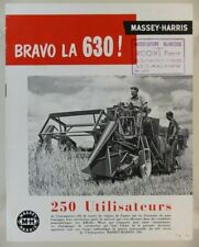 Occasion, prospectus brochure Automotrice 630 Massey Harris Ferguson Moissonneuse tracteur d'occasion  Auneau