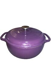 RETIRED Lodge 6 Qt Enameled Cast Iron Dutch Oven Purple Enamel Discontinued READ for sale  Shipping to South Africa