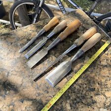 Vintage Buck Bros, And Others 5 Piece Chisels Gouges Carving Woodworking Tools for sale  Shipping to South Africa