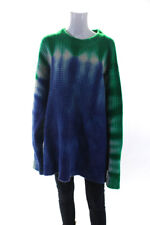Suéter feminino The Elder Statesman malha waffle cashmere azul verde tamanho médio comprar usado  Enviando para Brazil