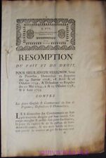 Occasion, doc033 - RESOMPTION JOSEPH VERIGNON PIERREFEU 1759 Moulins à olives d'occasion  Le Beausset
