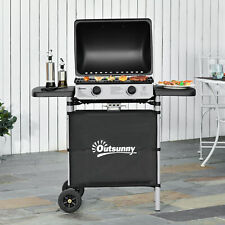 Propane Gas Barbecue Grill 2 Burner Cooking BBQ Grill 5.6 kW w/ Side Shelves for sale  Shipping to South Africa