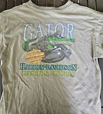 Harley Davidson Motorcycle Gator Olive Tee T-Shirt Leesburg, FL Men's Size XL, used for sale  Shipping to South Africa