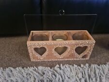 Wooden hearts glass for sale  BEDFORD