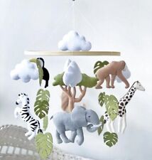 Handmade Safari Baby Mobile - Safari Cot Mobile For Newborns - Perfect Gift for sale  Shipping to South Africa