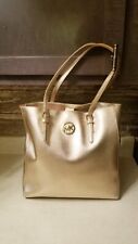 Bolsa tote Michael Kors linda elegante couro dourado comprar usado  Enviando para Brazil