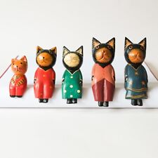 Wooden cat family for sale  BRISTOL