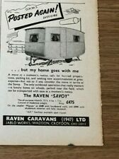 (STA129) Advert5x4" Raven Caravans (1947) Ltd - Raven 'Savoy' 4-Berth Caravan  for sale  Shipping to Ireland