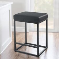 Bar Stools Black Counter Height Barstool with Footrest 24inch Backless Bar Chair for sale  Shipping to South Africa