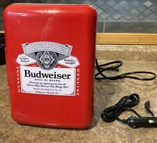 Budweiser Beer Mini Fridge Compact Refrigerator 6 Cans AC & DC Cords, used for sale  Shipping to South Africa