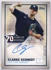 2021 Topps Series 1 70 anos de beisebol autografado Clarke Schmidt, usado comprar usado  Enviando para Brazil
